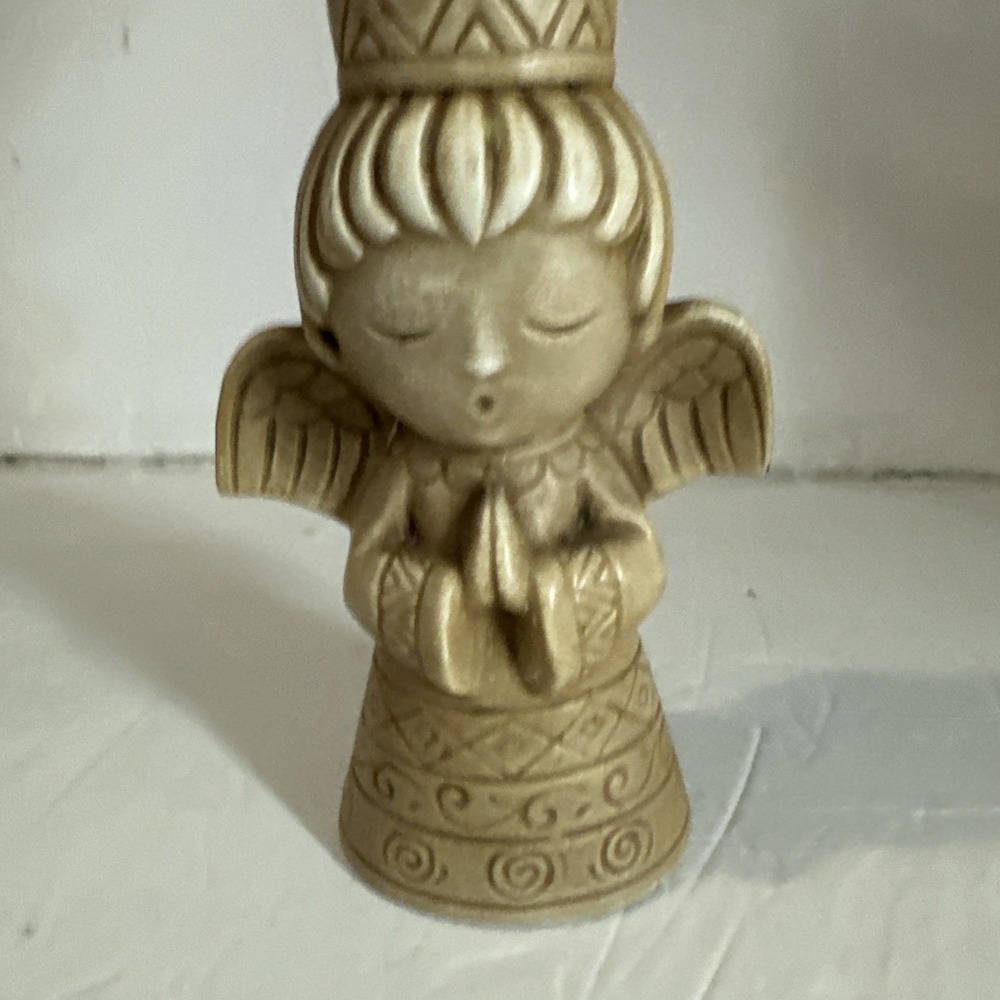 Vintage Christmas Angel Candle Holder Wolin Made in Japan Holiday Gift Resin